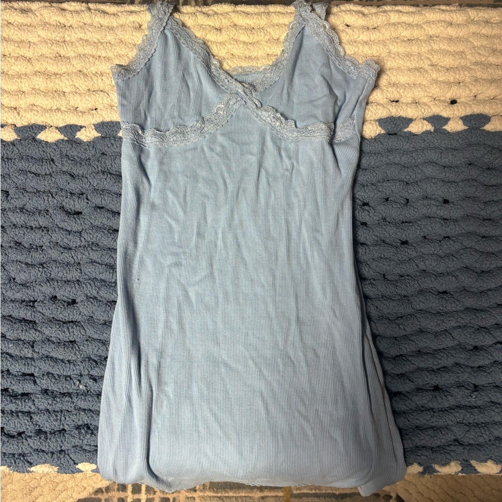 Garage Light Blue Lace Trim Chemise